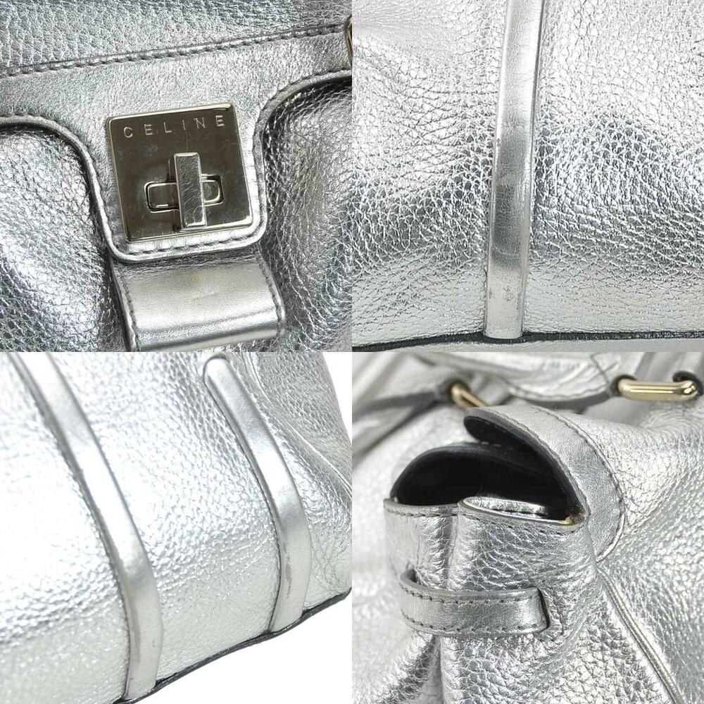 Celine handbag silver leather - Picture 4 of 4